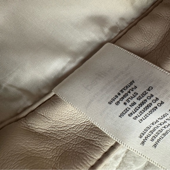 Artizia Wilfred Melina Pant faux leather light beige pant size 2 - Picture 11 of 11